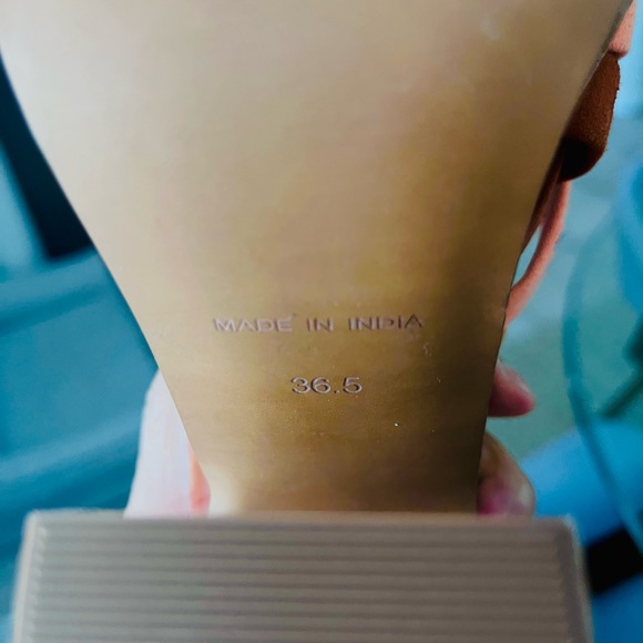 FREE PEOPLE Lisbon Suede Leather Platform Mules in Sandbar Multicolour Size 36.5 - Picture 14 of 14